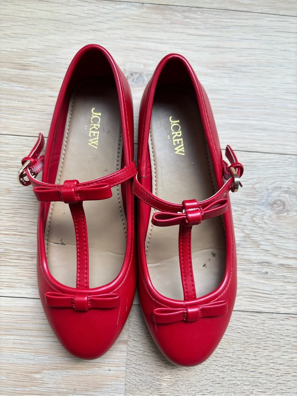 J.Crew bow T-strap Mary Jane flats - Size 13